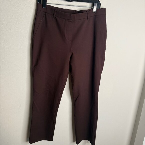 Quince Women's Large Ultra Stretch‎ Ponte Straight Leg Pants Casual Office - Picture 2 of 5
